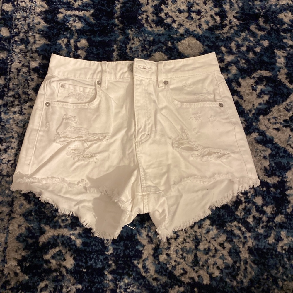 white jeans shorts